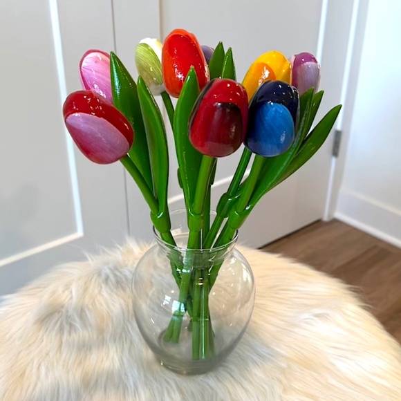 🌷Wood Tulip Bouquet from Holland! - Total 9 (NIB) - Picture 3 of 12